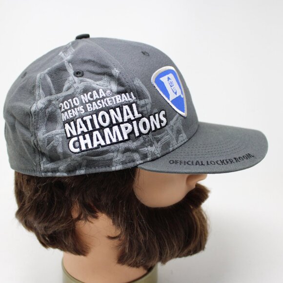 Nike Duke Blue Devil Hat OSFM Gray 2010 Championship Official Locker Room Cap - Picture 5 of 12